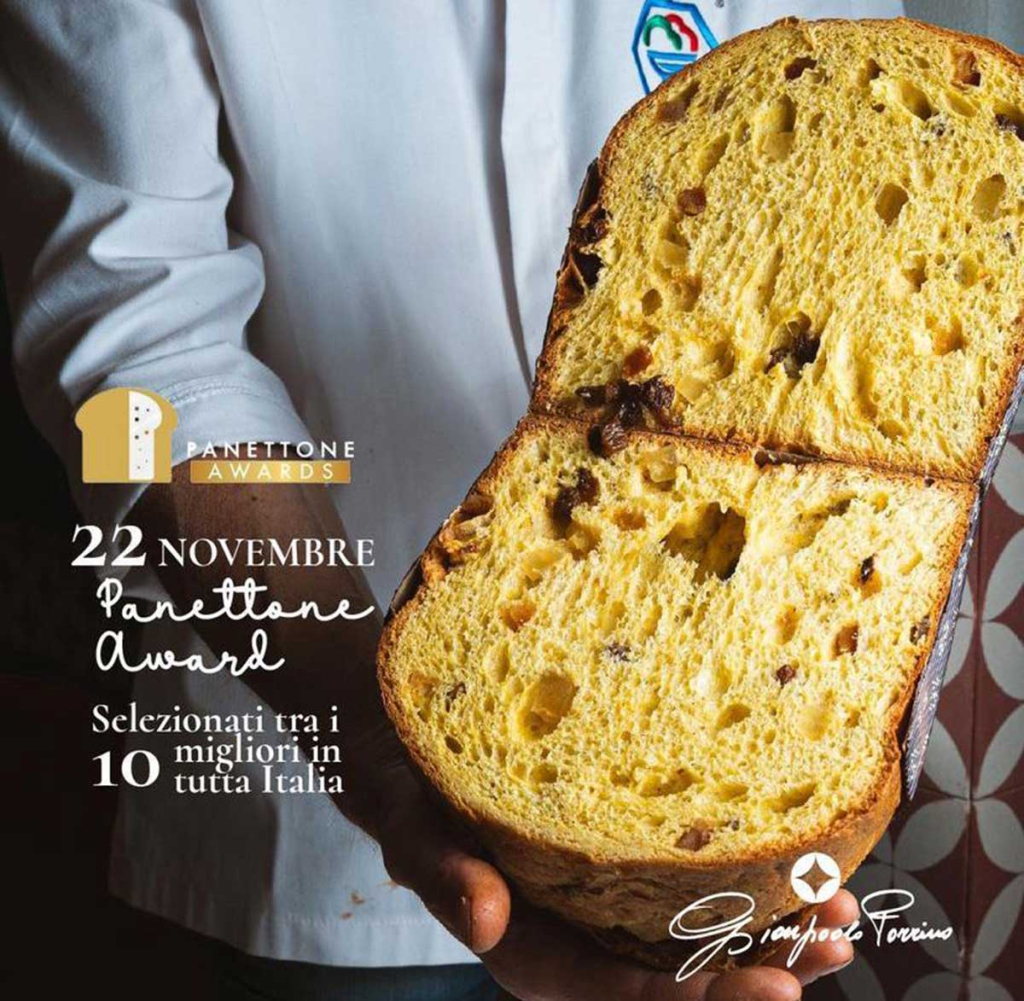 Dona acquistando un panettone artigianale di altissima qualità creato da Gianpaolo Porrino per Abbracciamoli